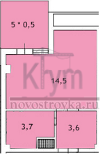 Студия в Апартаменты «Фиолент» S 24.3 кв.м. от РГК "Парангон"