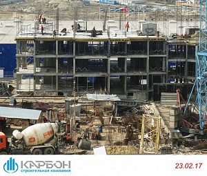 Ход строительства февраль 2017 ЖК "Евро Сити" фото 1