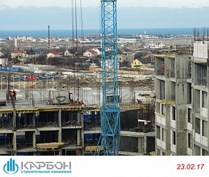 Ход строительства февраль 2017 ЖК "Евро Сити" фото 2