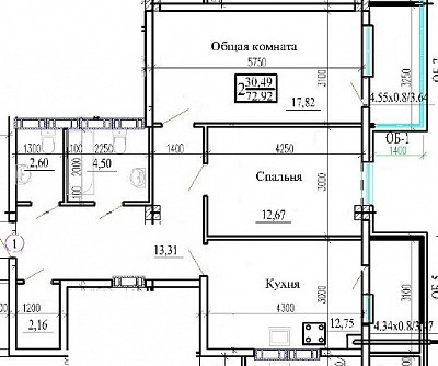 Квартира 72,9 (10этаж)  стоимостью 5759100 рублей в ЖК "Новый дом"    Севастополь Крым  